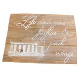 Rustic Wooden Wall Sign With Inspirational Quote,