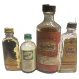 Vintage Apothecary Bottles Lot: Gombault's Balsam,