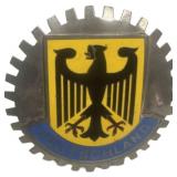 German Emblem Gear-Shaped Metal Car Badge with Deu