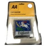 Vintage AA England Car Badge in Original Packaging