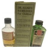 Vintage Medicinal Bottles Including Dr. Hand's Rem