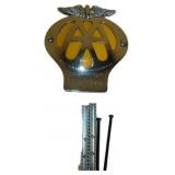 Car Badge with Serial Number OW47946 and Mounting