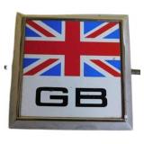 Vintage GB Car Badge Featuring Union Jack Design