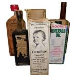 Lot of 6 Vintage Bottles Featuring Medical and Ton