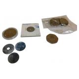 Lot of 9 Foreign Coins With Various Designs and Or