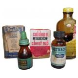 5 Vintage Bottles of Medicinal Products with Boxes