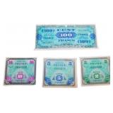 Foreign Paper Money Featuring French Francs, Serie