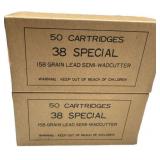 100 PMC .38 Special 158 Grain Lead Semi-Wadcutter