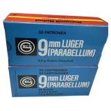 Two Boxes of GECO 9mm Luger (Parabellum) 86 Grain