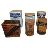 Lot of 6 Vintage Medicinal Product Containers, Var