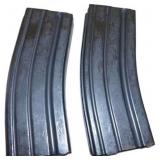 Lot of 2 Colt AR-15 M16 Curved Magazines, Cal. 5.5