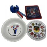European Commemorative Dishes, Patch, and Ribbon P