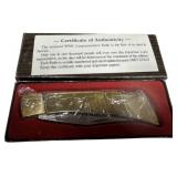 Limited Edition WWII Commemorative Knife with 24KT