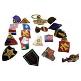 Military and Commemorative Pins and Keychain Set