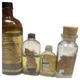 Vintage Lot of Apothecary Bottles Including Liver