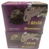 Golden Bear 7.62x39 123 Grain FMJ Ammunition, 40 R
