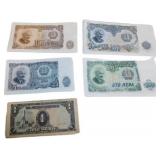 Foreign Paper Money Lot Featuring Bulgarian Lev an