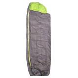 Gray and Green Sleeping Bag With Zipper Closure