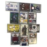 12 NFL Sports Memorabilia Cards Featuring Game-Use
