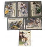 6 Autographed Football Cards Including NFL Players