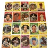 20 Vintage Baseball Trading Cards Featuring Multip