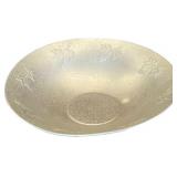 Vintage West Bend Metal Bowl with Grape Leaf Desig