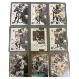 9 Signed Football Trading Cards Featuring NFL Play