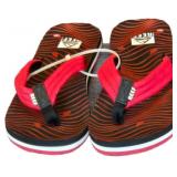 Reef Youth Size 13 Flip Flops with Red Stripes and