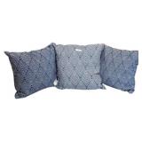 Three Chevron Pattern Pillows, 15x15 Inch Each