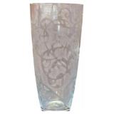 Mikasa Parchment 9-Inch Glass Vase with Floral Etc
