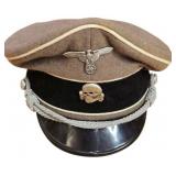 Replica German WWII Officer's Cap for Reenactment