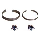 Copper Clip Earrings and Bracelets Lot by Sabona a