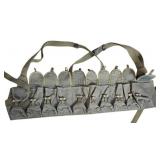 Vintage Canvas Ammo Belt with Shoulder Holster and