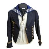 WWII Navy Parade Jacket with Embroidered Insignia