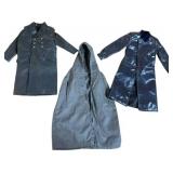 Three 1/6 Scale Historical Display Figure Coats -
