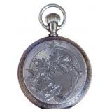Illinois Pocket Watch #13650 with Floral Engraving