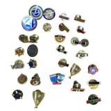 Bag of Collectible Pins Featuring Military and The