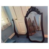 Antique ornate over dresser mirror