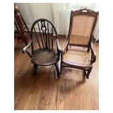 Two antique Childs rocking chairs