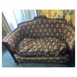 Antique Valentine-Seaver Co settee While the
