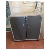 Storage cabinet. This is not on wheels.