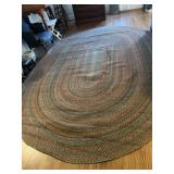Oval braided rug