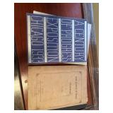 1933 Chicago world fair book and 1901 glass