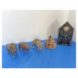 Vintage banks. Lion Buffalo and elephant appear