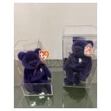 Two princess beanie babies in case
