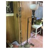 Two very heavy antique floor lamps