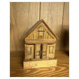 Vintage Japanese wood house bank