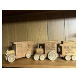 Vintage toystalgia wooden piggy banks. Notice the