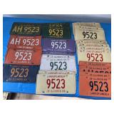 Vintage license plates from the 60s