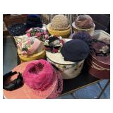 Vintage  ladies hats and hat boxes. These are in